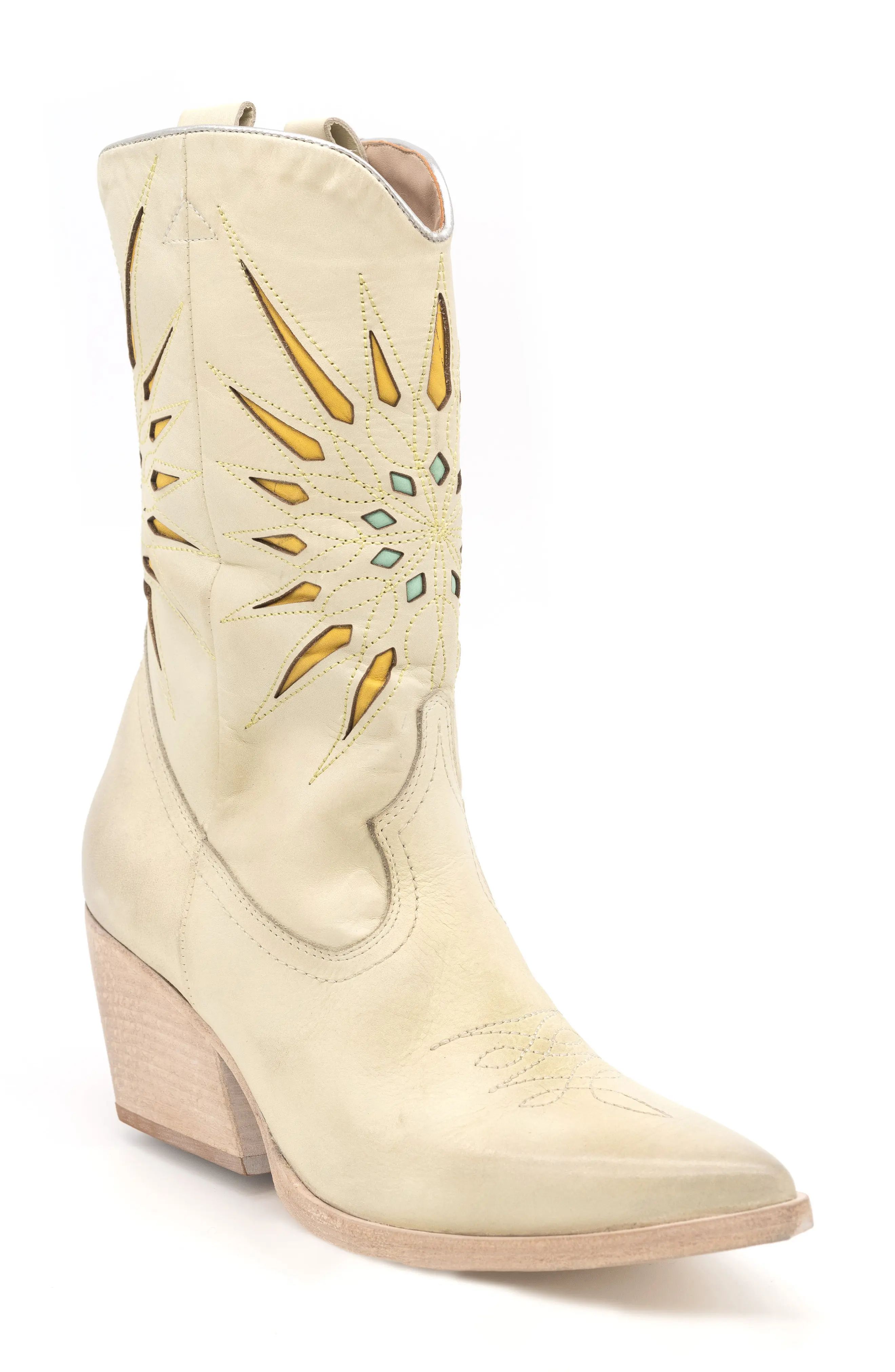Golo Mae Cowboy Boot in Off White Vintage Calf at Nordstrom, Size 8 | Nordstrom