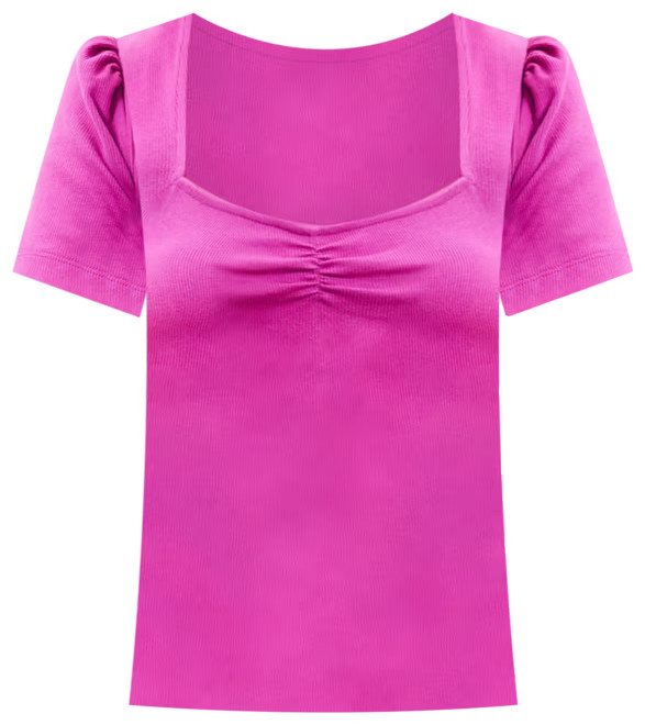 Perfect Ribbed Sweetheart Tee | LOFT