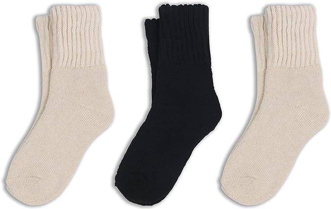 BomKinta Boot Socks for Women Winter Solid Thick Warm Socks Cozy Crew Socks Christmas Gift | Amazon (US)