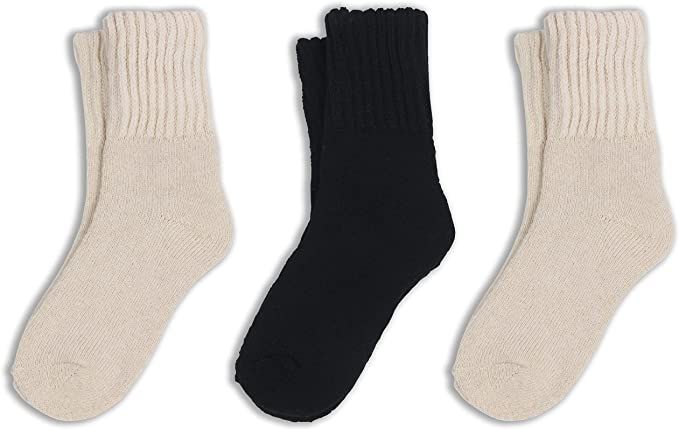 Amazon.com: Women Winter Solid Boots Socks Thick Warm Wool Socks Cozy Crew Socks Gift : Clothing,... | Amazon (US)