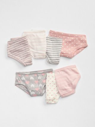 babyGap Hearts & Stripes Bikini Briefs (7-Pack) | Gap (US)