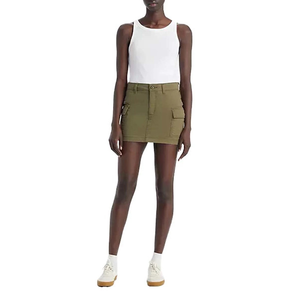 Women's Levi's 98 Cargo Twill Skirt 30 Olive | Scheels
