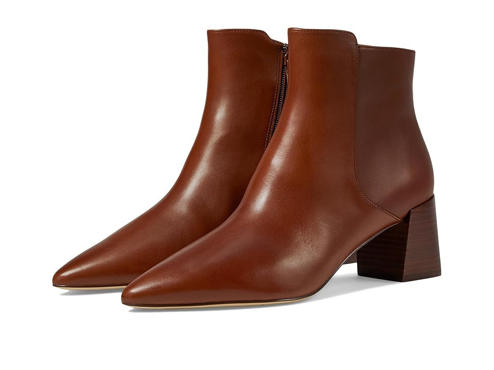 Cole Haan Catlyn Block Heel Bootie Women's Boots Dark Cuoio Leather : 10 B - Medium | Zappos