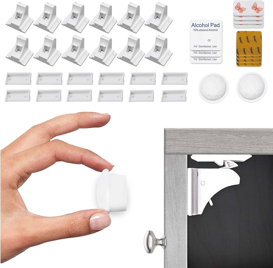 Eco Baby Magnetic Cabinet Locks for Babies - Magnetic Baby Proofing Cabinet Locks, Child Locks fo... | Amazon (US)