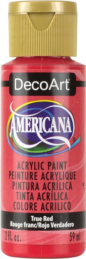 DecoArt Americana Acrylic Paint, 2-Ounce, True Red | Amazon (US)