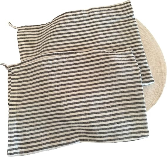 Eight Owls Stonewashed Linen Kitchen Dish Towels - 20 x 27 inch – 100% Pure Linen Tea Towel/Han... | Amazon (US)