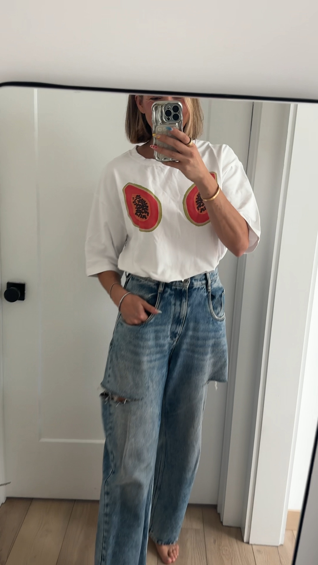 Wearing a medium in the top. Jeans run tts 

#LTKFindsUnder100 #LTKStyleTip #LTKVideo