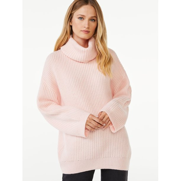 Scoop Women's Cozy Tunic Turtleneck Sweater | Walmart (US)