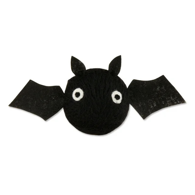 Halloween Felt Tabletop Decoration, Bat, Black, Adult, 3.25 in, by Way To Celebrate | Walmart (US)