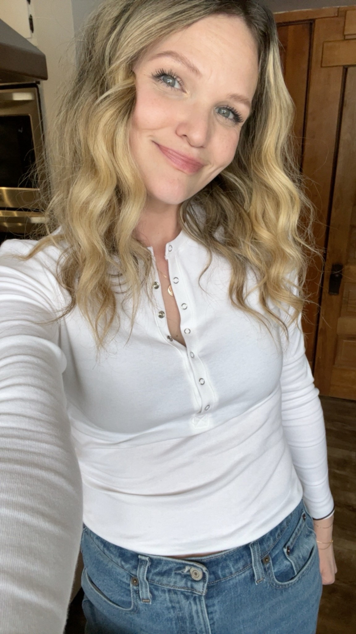 Perfect henley top for nursing moms! Thicker, so it’s flattering! 

I’m usually a small and got a small. It is fitted, but not too tight!


#LTKBaby #LTKmomlife #LTKselfcare