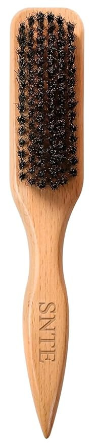 100% Boar Bristle Slick-Back Brush | Natural Wooden Styling Tool to Restore Shine & Frizz Control... | Amazon (US)