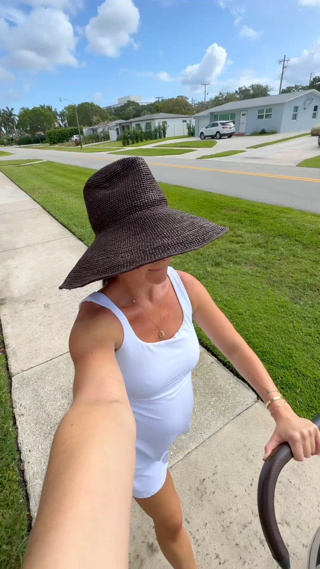 Obsessed with this sun hat! Perfect for extra coverage☀️ + these maternity tennis dresses have been such a life saver for the bump🙌🏼. Wearing a small!

#LTKfitnessgoals #LTKBump #LTKmomlife