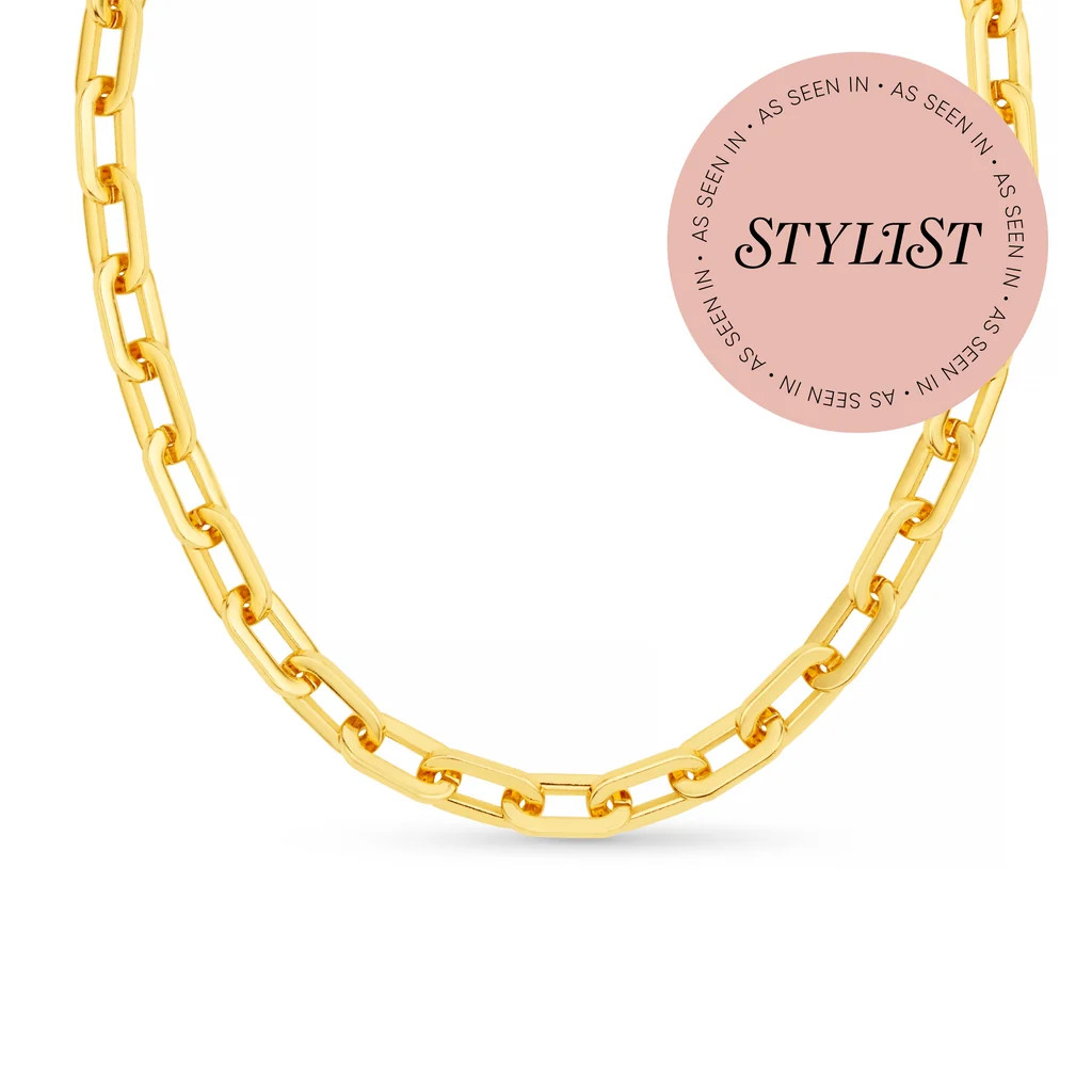 Chunky Large Link Chain Necklace - Gold | Orelia