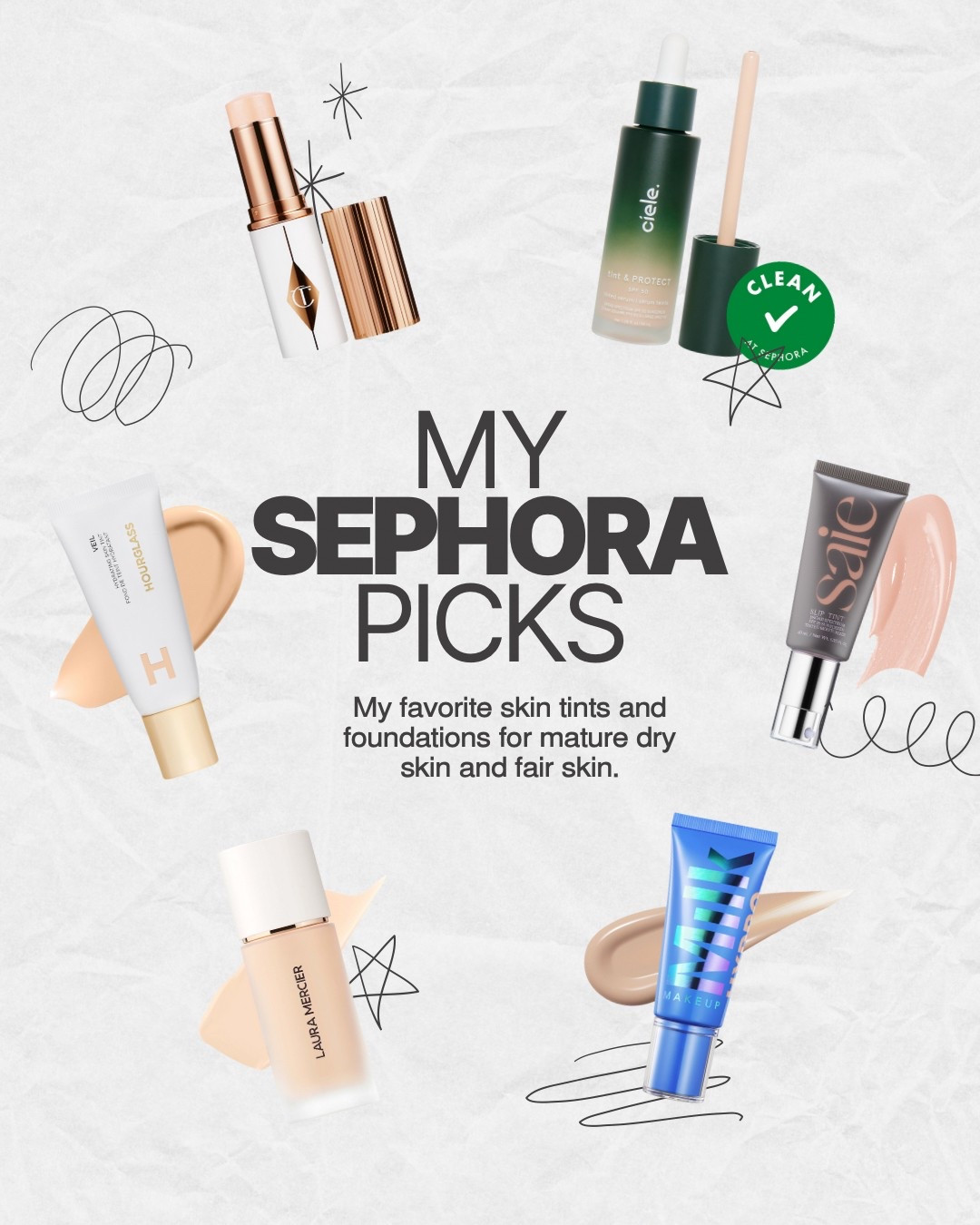 My mature, dry skin recommended skin tints and foundations! these colors also work on my pale, cool to neutral undertone skin.

#LTKBeauty