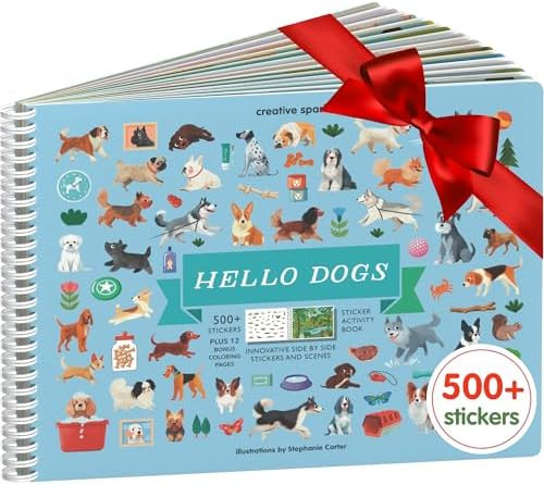 Cupkin Dog Sticker Book Activity for Kids, Toddler Airplane Travel Essentials, 500+ Dog Stickers ... | Amazon (US)