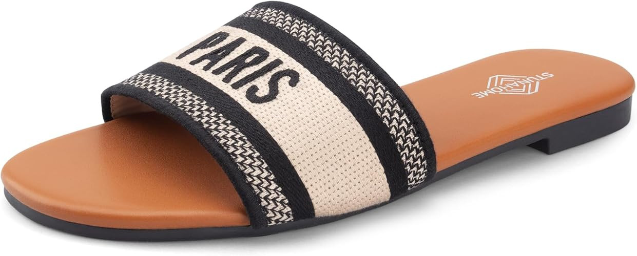 Summer Flat Sandals for Women Fashion slide Sandals Womens 2024 | Amazon (US)