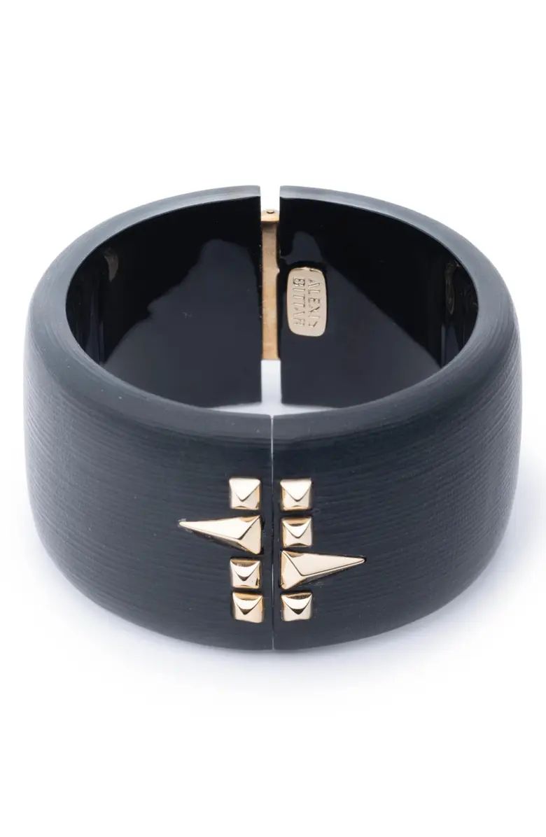 Back to resultsALEXIS BITTAR Golden Studded Hinge Bracelet, Main, color, BLACKDetails & CareSmoot... | Nordstrom