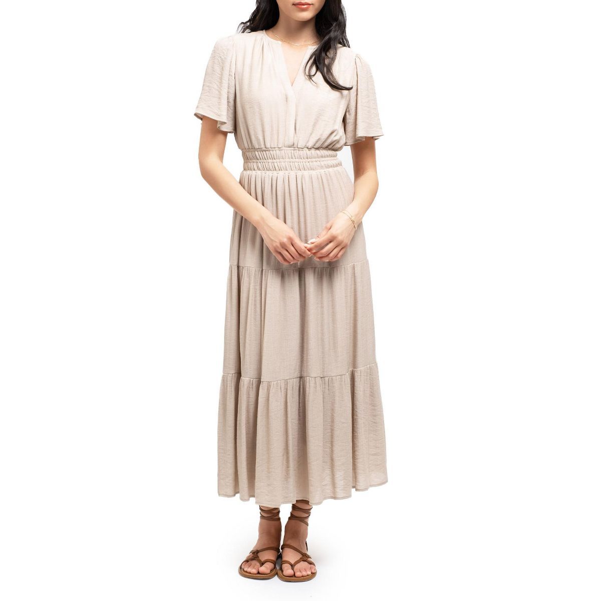 August Sky Women's Tiered Midi Dress | Target