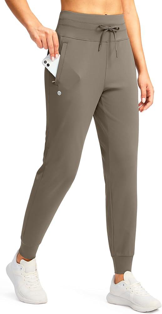 G Gradual Women's Joggers Pants with Zipper Pockets High Waisted Sweatpants Athletic Tapered Pant... | Amazon (US)