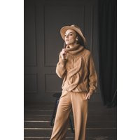 Cable Knit Camel Women Sweater, Big Bulky Chunky Elegant Woman Top, Aran Pullover | Etsy (US)