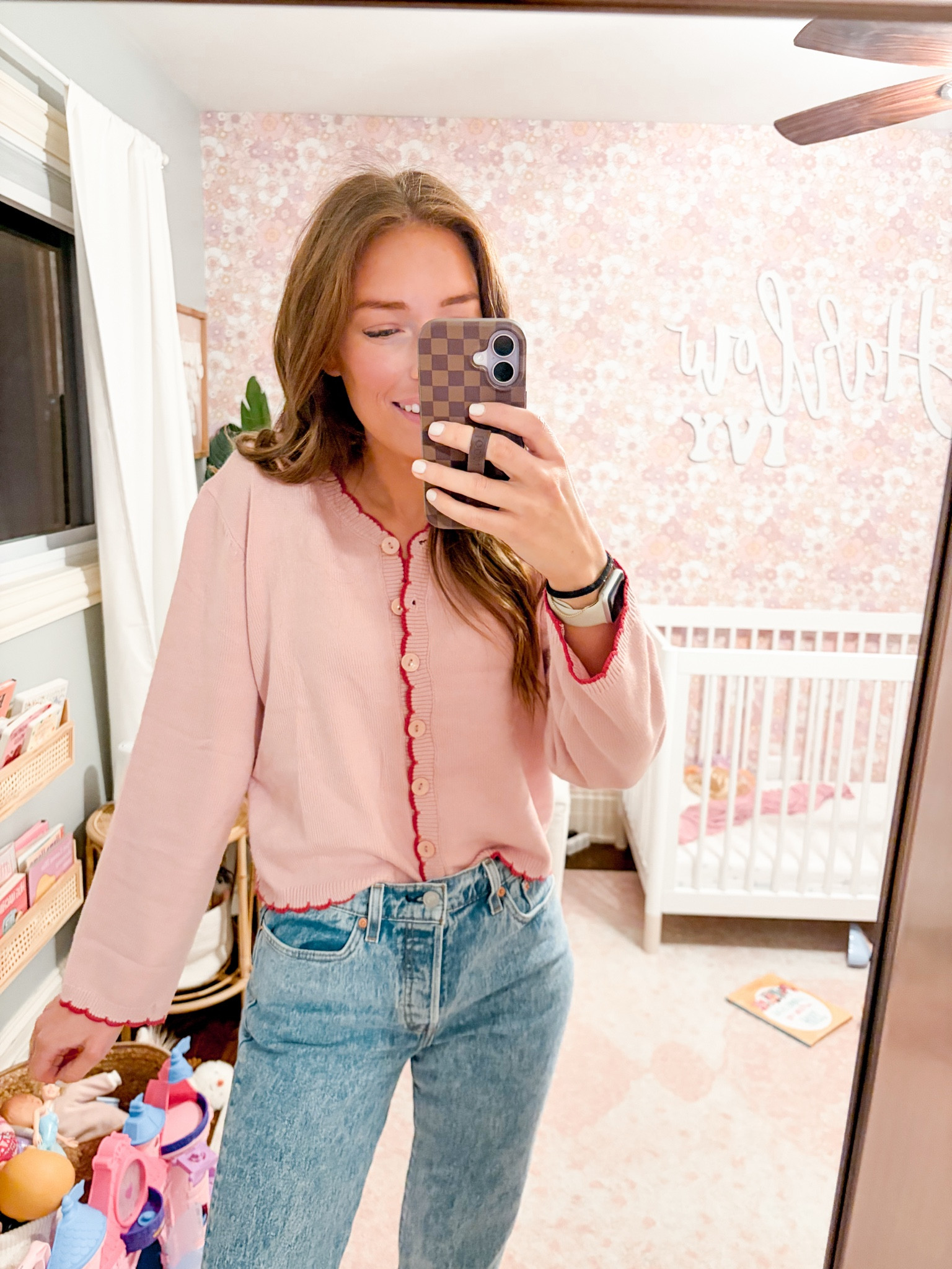 Valentine’s Day outfit / valentine ootd / galentine’s outfit / cardigan / jeans / sweater 

#LTKootd #LTKValentine