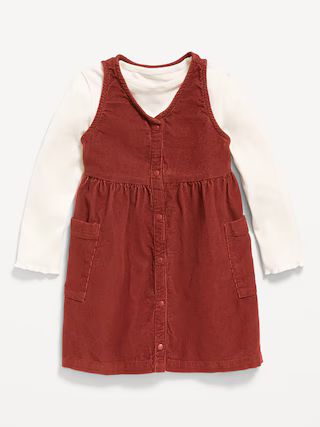 Sleeveless Pocket Corduroy Dress and Top Set for Toddler Girls | Old Navy (US)