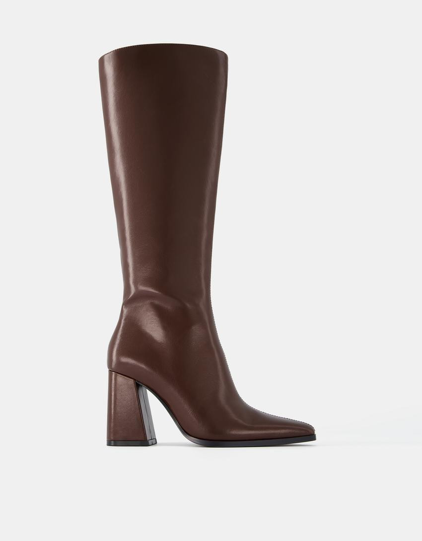 Block heel boots - Shoes - Women | Bershka GB