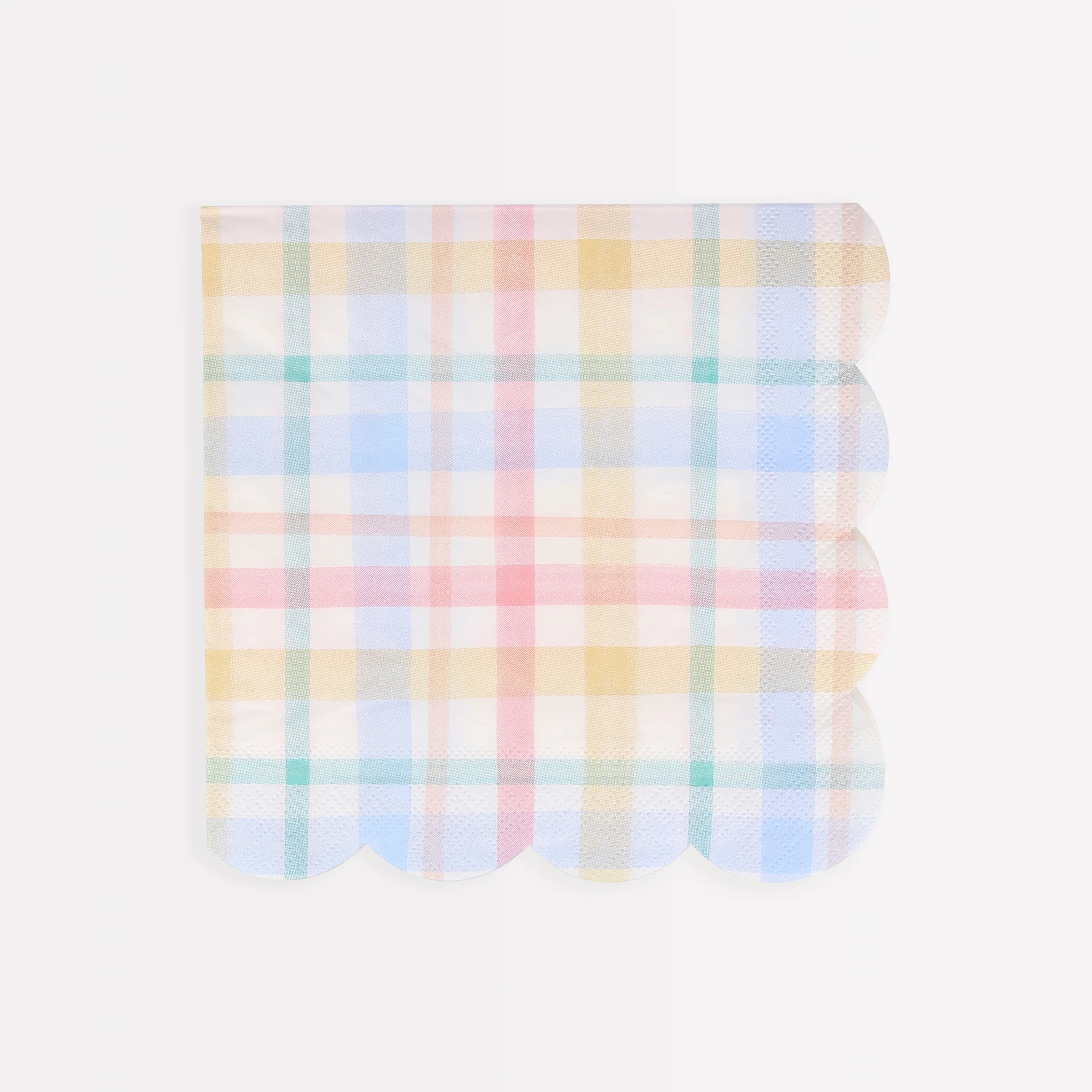 Plaid Pattern Large Napkins (x 16) | La Mère Village