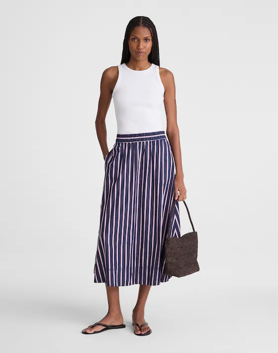 Midi Circle Skirt in Poplin | Madewell