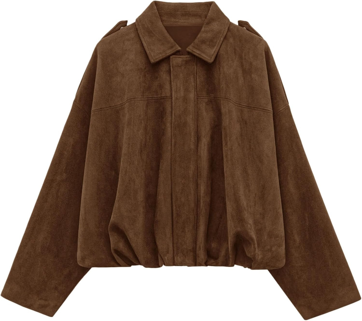 PRETTYGARDEN Women's Faux Suede Cropped Bomber Jacket | Amazon (US)