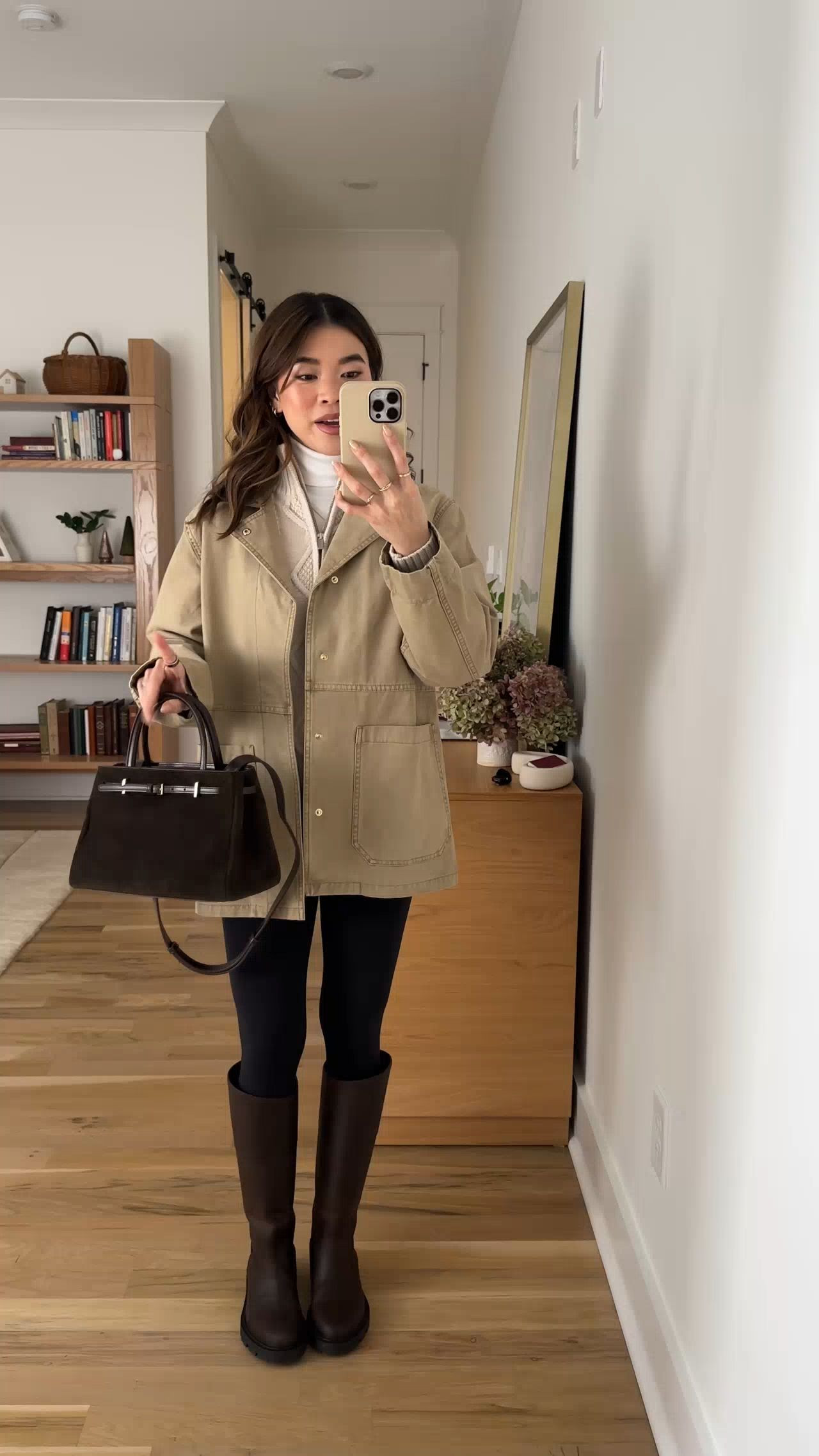 Sizing info: Long sleeve size XS, sweater size small, legging size 2 with 25” inseam, jacket XS! 
petite fashion, get dressed with me, outfit inspiration, ootd, nashville outfit, Nashville influencer, petite style, vacation style, casual outfits, mom style, petite pants, winter dress, winter outfit, winter pants, winter outfit inpso, winter outfit idea, winter top, winter style, winter sweater, cozy sweater, cold weather sweater, cold weather outfit, winter bag, winter purse, jacket, winter jacket, winter coat, barn jacket, warm coat, leggings, lululemon leggings, 
 

 

#LTKootd #LTKmomlife #LTKSeasonal