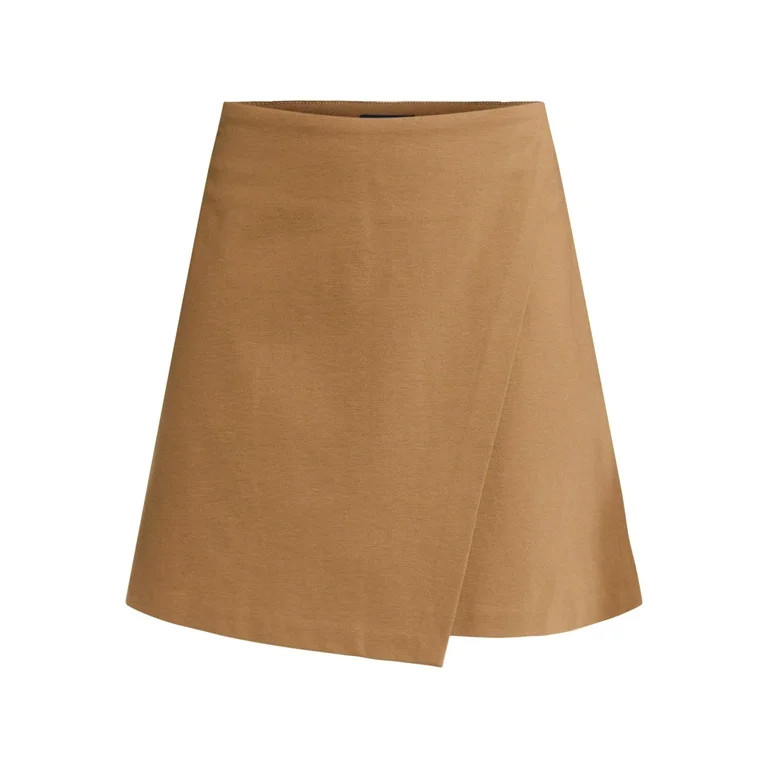 Scoop Women's Fold Over Ponte Mini Skirt, Sizes XS-XXL | Walmart (US)