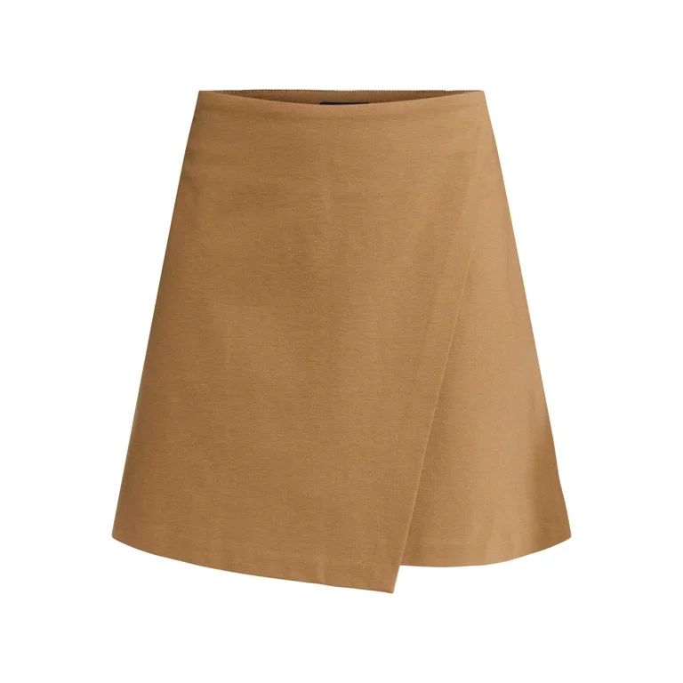 Scoop Women's Fold Over Ponte Mini Skirt, Sizes XS-XXL | Walmart (US)