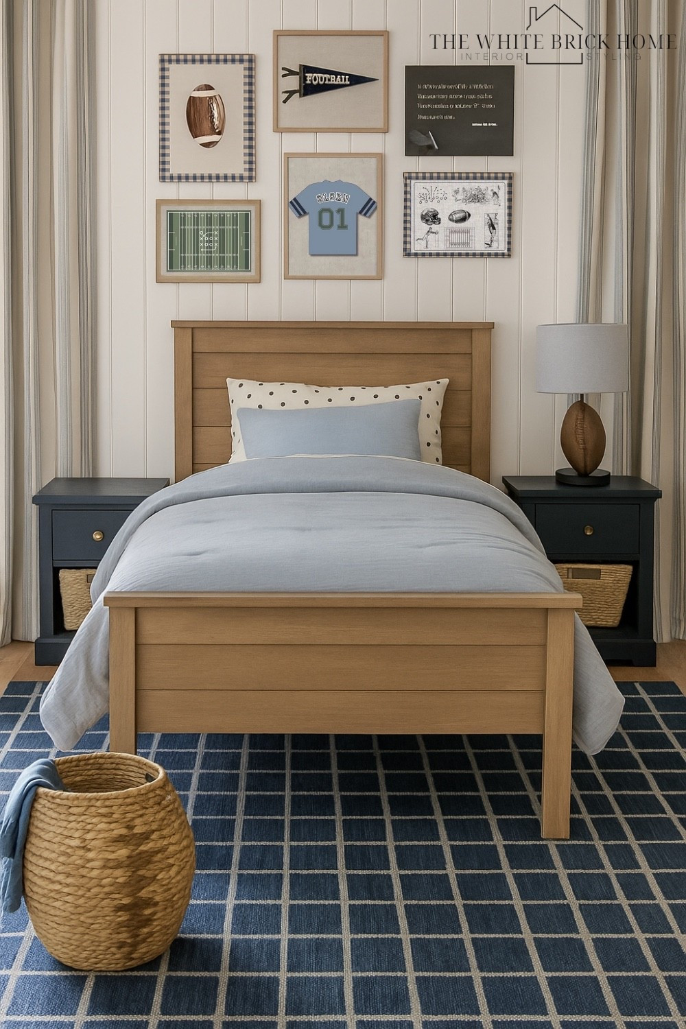 An adorable football themed bedroom to bring their passion from the field into bedtime! 

Boys room, boys bedroom, kids room, kids bedroom, boys room decor, boys room finds, boys room bed, boys room rug, boys room wall art, boys room curtains, boys room bedroom furniture, boys room nightstand, boys room basket, boys room storage, navy boys bedroom, football room, sports themed bedroom boys, football lamp, football decor, kids room football, toddler boy, toddler bedroom decor, sports room, sports bedroom, sports room design, Wayfair, Etsy, pottery barn 

#LTKGiftGuide #LTKHome #LTKKids