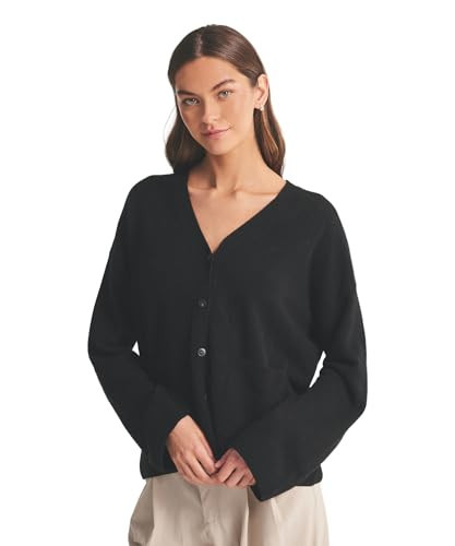 NAADAM, Womens, Signature Cashmere Cardigan, Black, S | Amazon (US)