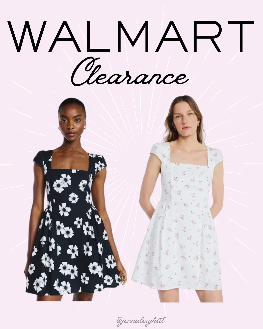 Walmart clearance find on these Scoop square neck mini dresses. Such a cute throw on and go dress for summer and the fit on these is so flattering. 

 #LTKSeasonal #LTKSaleAlert