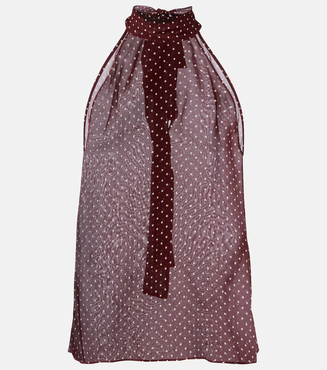 Alla polka-dot halterneck silk top | Mytheresa (US/CA)
