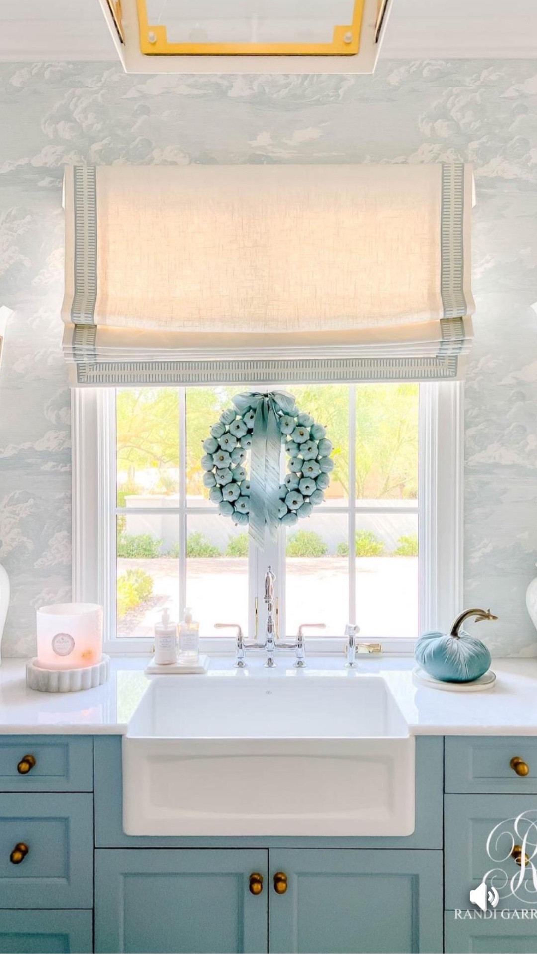Transform this orange pumpkin wreath to a beautiful blue and gold designer wreath! Everything you need linked below!

#LTKHome #LTKSeasonal #LTKdayinmylife
