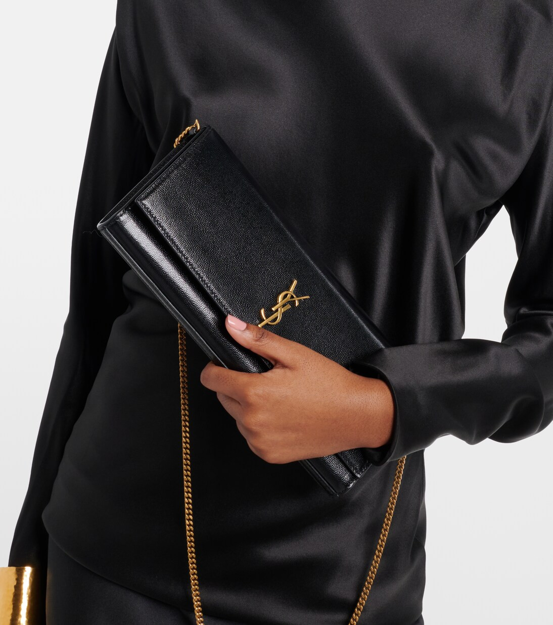 Kate leather clutch | Mytheresa (UK)
