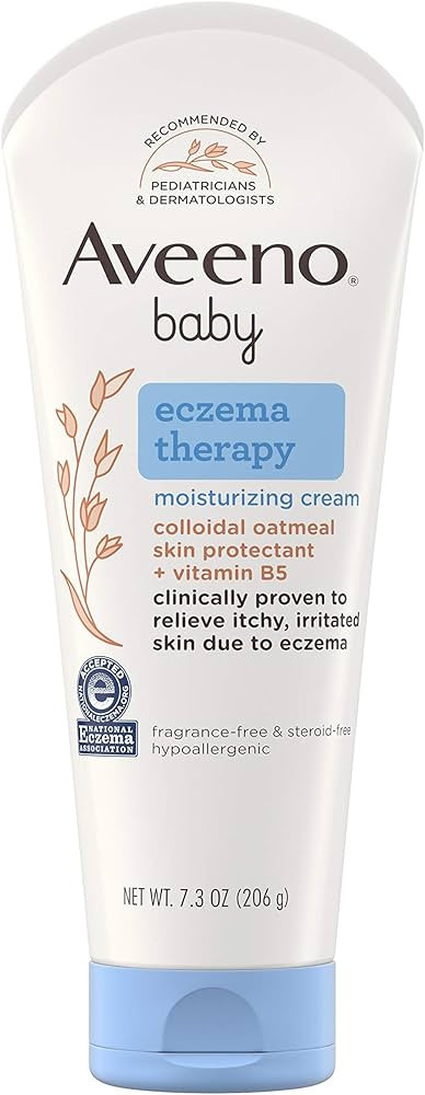 Aveeno Baby Eczema Therapy Moisturizing Cream, Natural Colloidal Oatmeal & Vitamin B5, Moisturize... | Amazon (US)