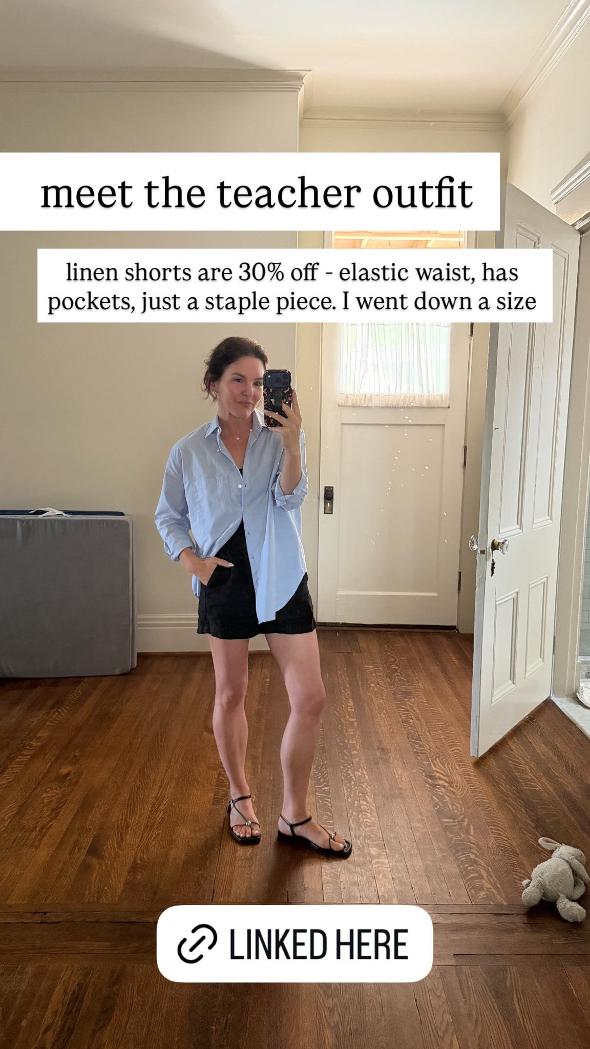 meet the teacher outfit: linen shorts are 30% off - elastic waist, has pockets, just a staple piece. I went down a size

#LTKgrwm #LTKootd #LTKmomlife