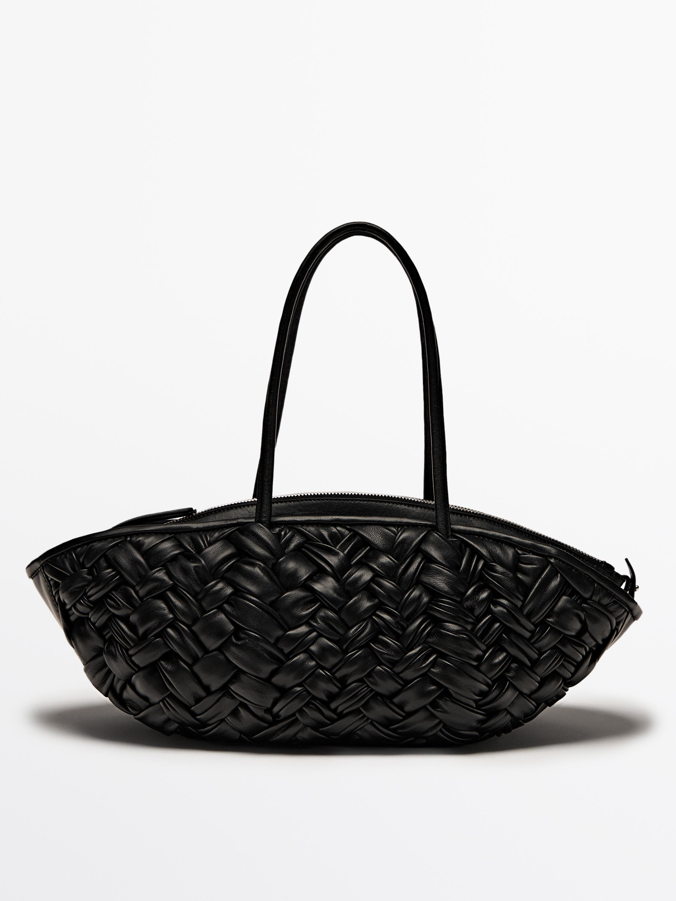 Tote-Bag aus Leder und Nappaleder mit abnehmbarem Innenleben | Massimo Dutti DE