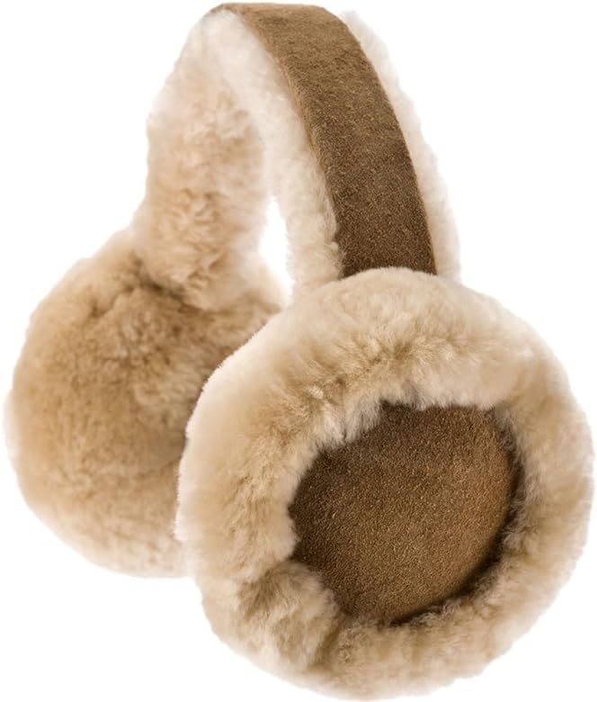 SNUGRUGS Ladies Full Sheepskin Ear Muffs with Gift Box in Classic Colours | Amazon (UK)