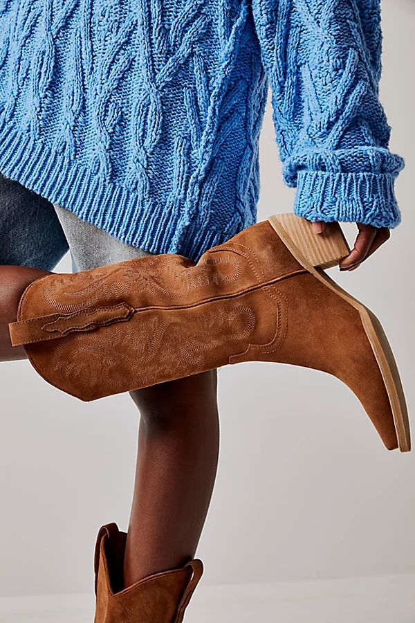 Dagget Western Boots by Jeffrey Campbell at Free People, Cognac Suede, US 6 | Free People (Global - UK&FR Excluded)