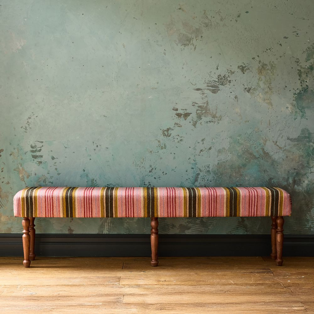 Flatweave Kilim Dining Bench | GreenRow
