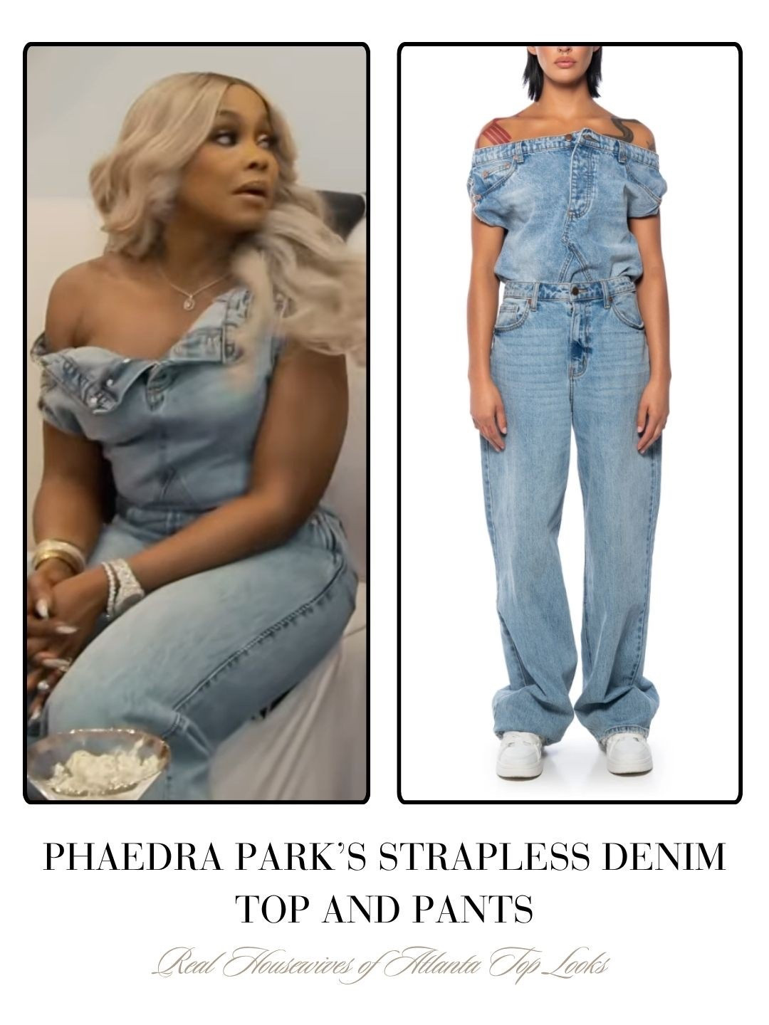Phaedra Park’s Strapless Denim Top and Pants 