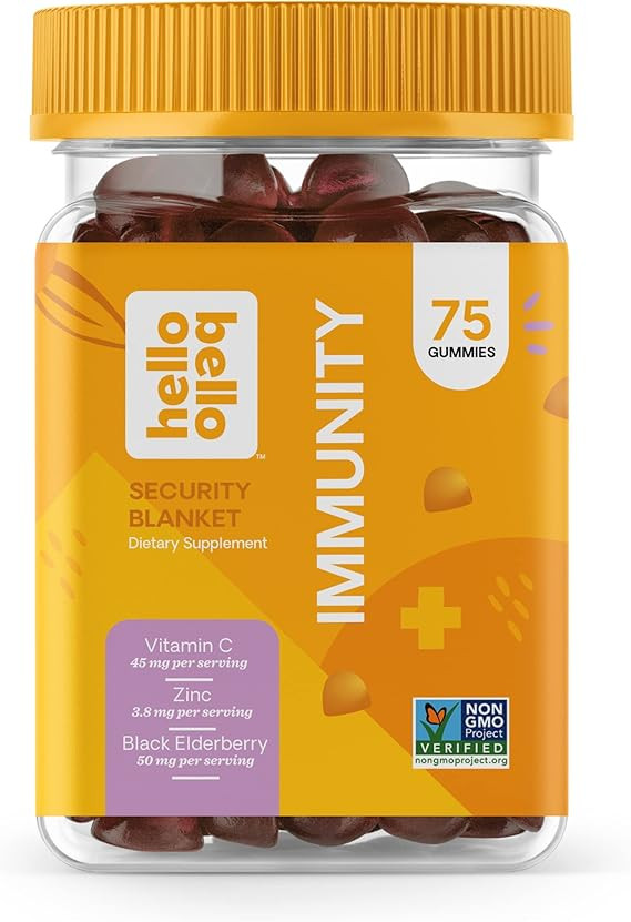 Hello Bello Elderberry Immunity Vitamins I Vitamin C and Zinc Infused Natural Elderflower Flavor ... | Amazon (US)