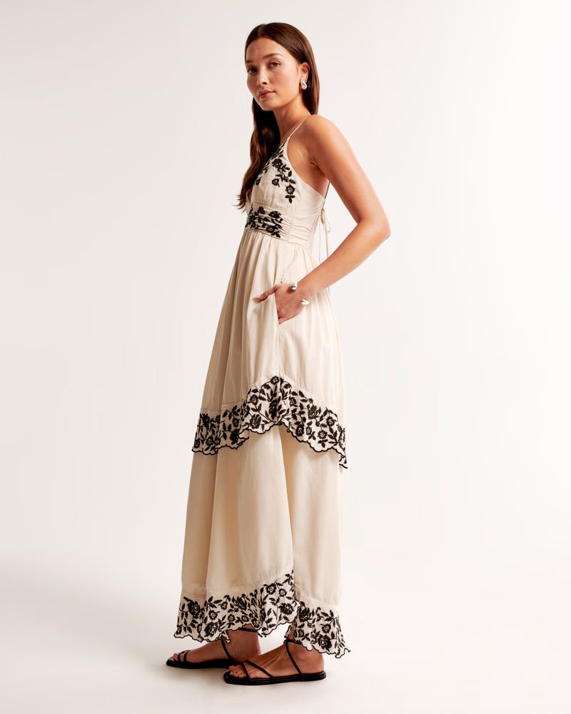 Tiered Ruffle Maxi Dress | Abercrombie & Fitch (US)
