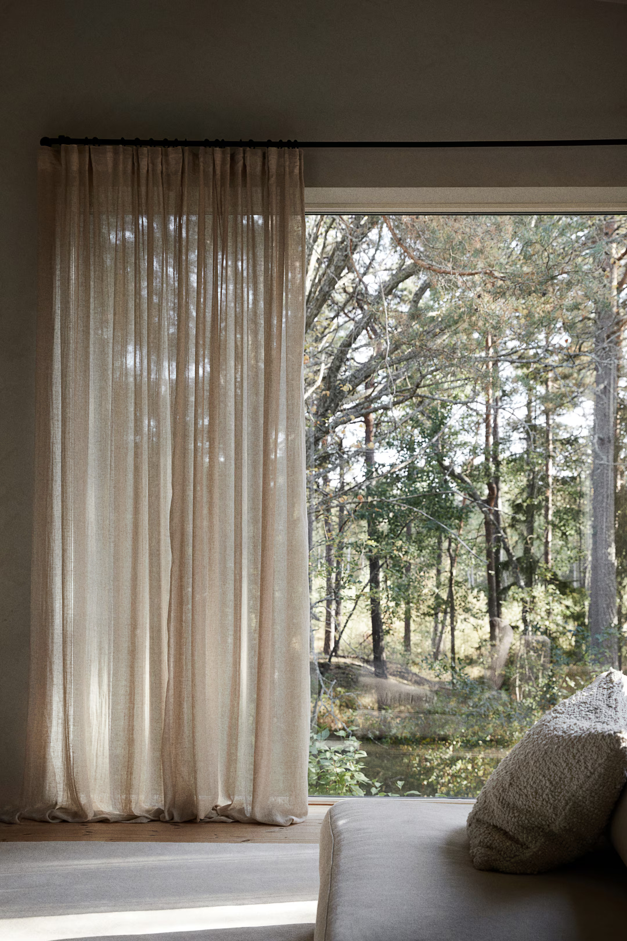 One-pack Long and Wide Linen-Blend Curtain Panel - Beige - Home All | H&M US | H&M (US + CA)