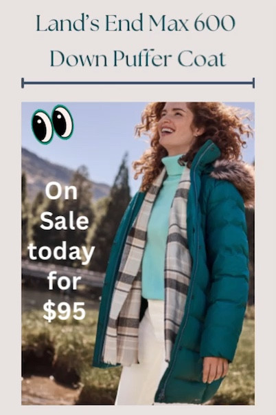 Down puffer coats are your best way to stay warm outside this winter. This beautiful Land’s End puffer jacket comes in 4 colors and Petite, Regular, Tall and Plus sizes!! 

These are going to go fast!

#landsendpuffer #puffercoat #downpuffercoat #tallspuffercoat #petitepuffercoat #pluspuffercoat
#coatsale

#LTKFindsUnder100 #LTKSeasonal #LTKActive